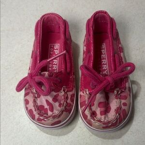 Sperry Kids Pink Camo Top-Sider size 2M